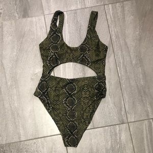 NWOT Snakeskin One Piece Bathing Suit